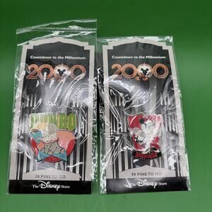 VTG Disney 2000 Millennium Pin #71 – Dumbo (1941) & 1928 MINNIE MOUSE Pin #100